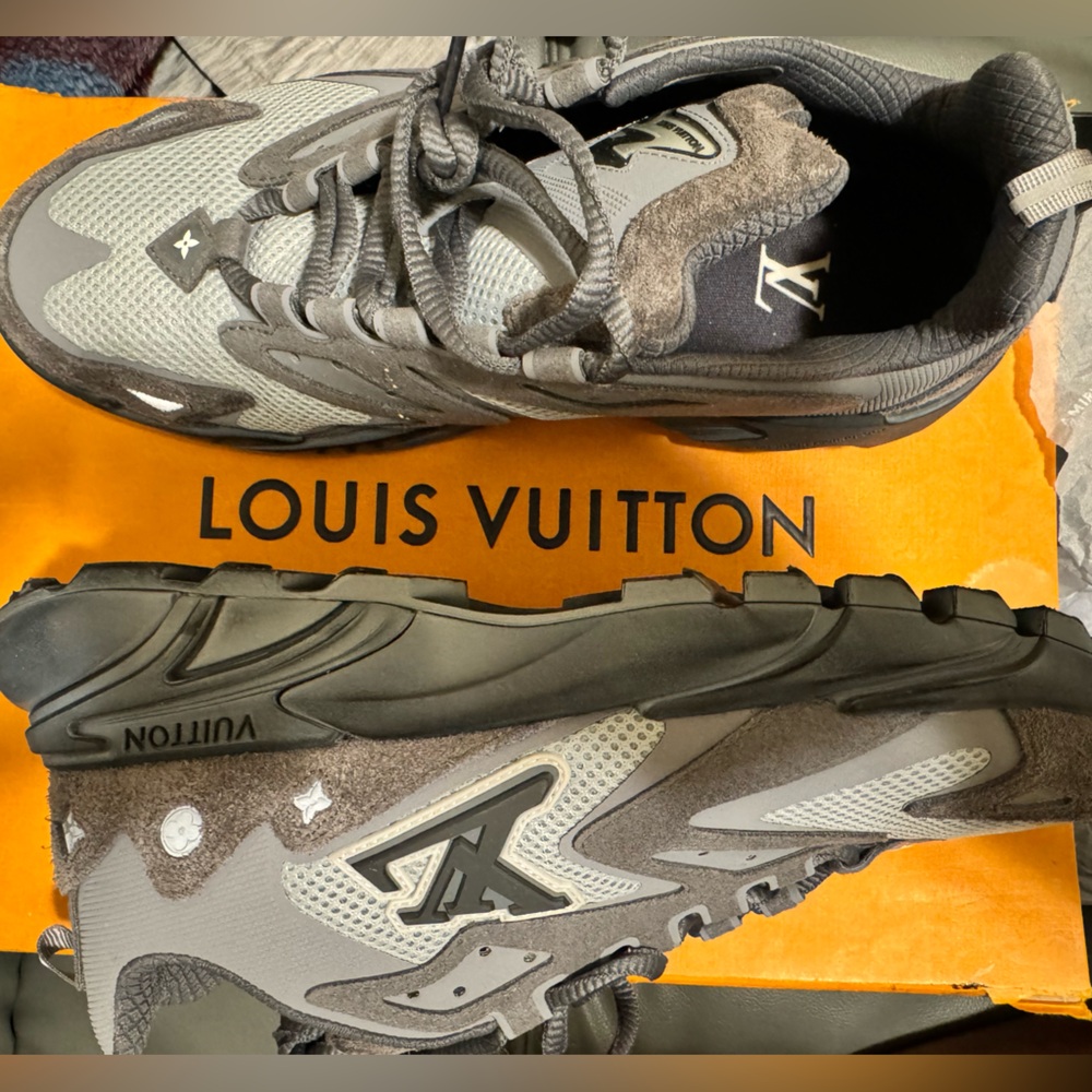 Louis Vuitton triple grey tactic runners, size 9.